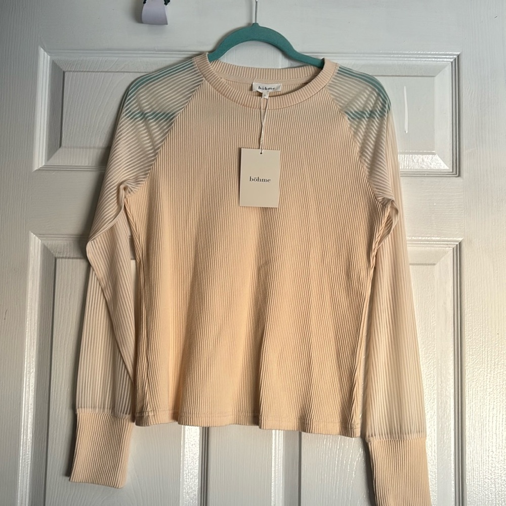 Bohme -  Cream color - NWT - sleeves see through - beautiful